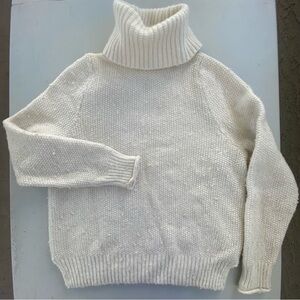 Fuzzy Madewell Varick Turtleneck Sweater White Small